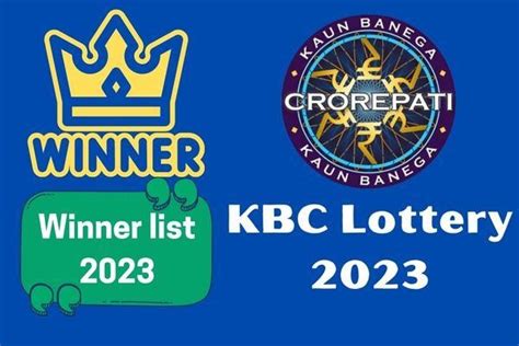 2023 check kbc lottery